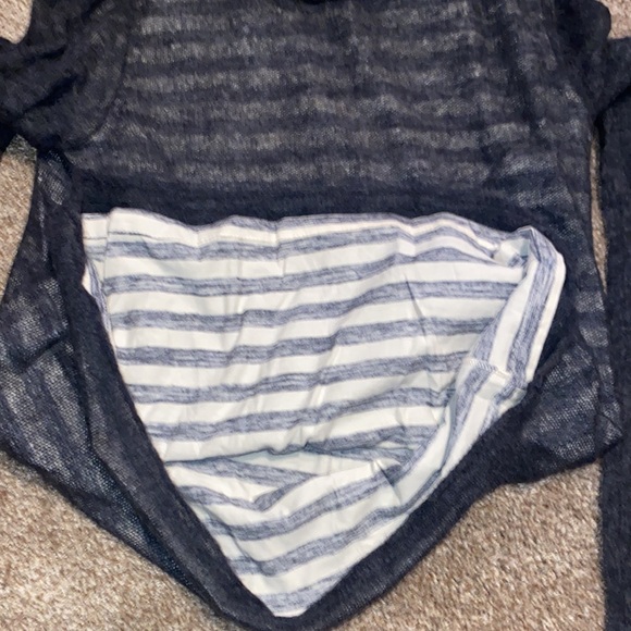 NWT Anthropologie cowl neck thin sweater. Moth layered stripe - Picture 5 of 7